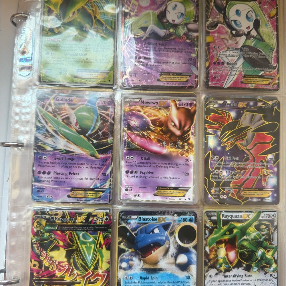 Pokémon Trading Card Collection (Binder) - 200+ Cards w/ EX, Holo, & Rares